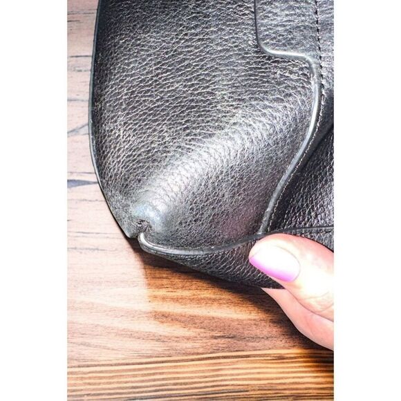 Coach Women's Scout Black Pebble Leather Hobo Bag Saddle Bag - Picture 8 of 12